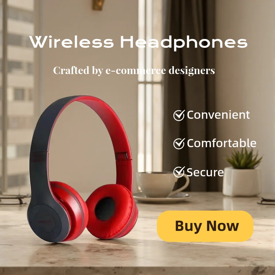 HiFi Wireless Over-Ear Headphones with Noise Reduction