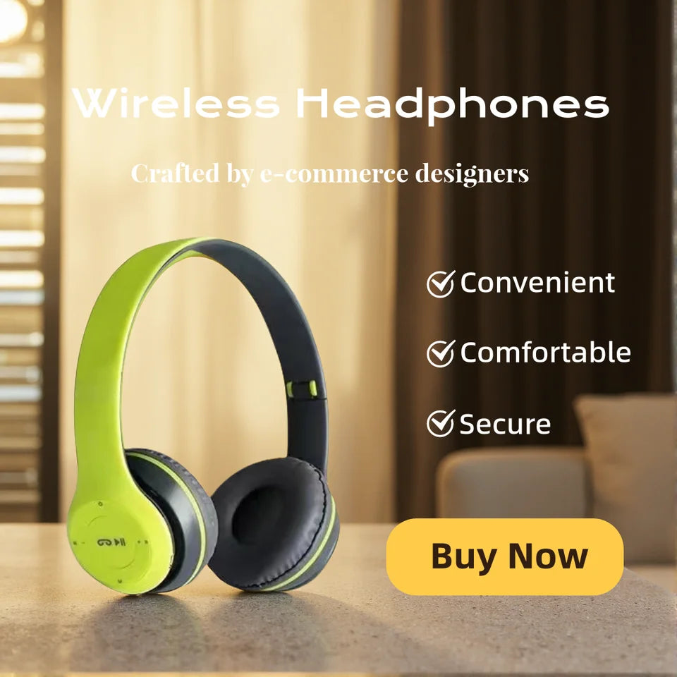 HiFi Wireless Over-Ear Headphones with Noise Reduction
