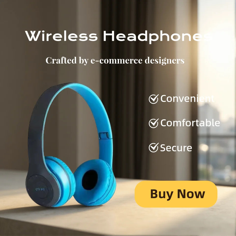HiFi Wireless Over-Ear Headphones with Noise Reduction